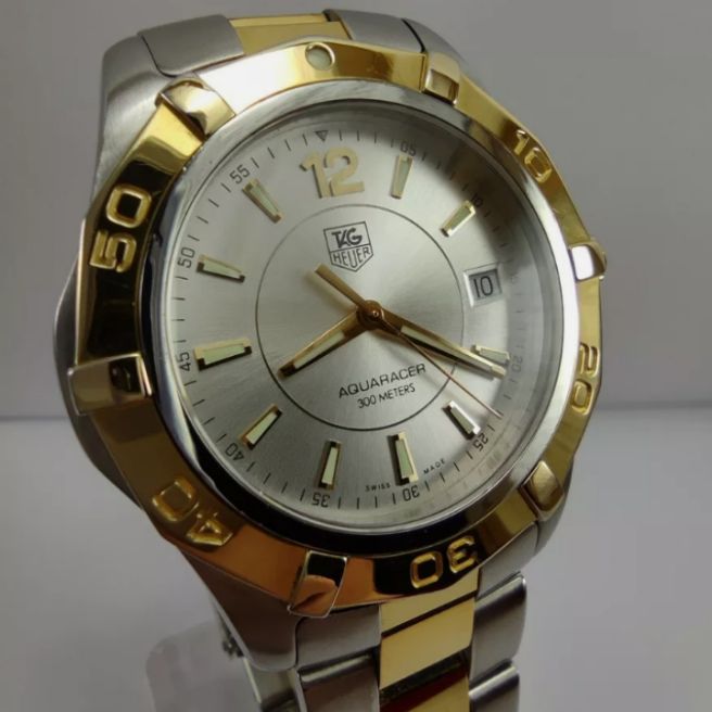 TAG HEUER Aquaracer 300m WAF1120.BB0807 Stainless Steel 18k Gold