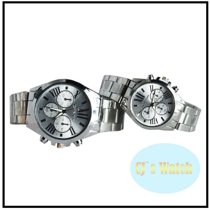 Michael kors silver clearance watch with roman numerals