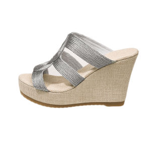 Free Shipping 2026 Summer New Collection: Thick-Soled Wedge-Heeled Open-Toe Sandals For Women Casual Waterproof Platform Heels Fashionable For Wearing With Dresses