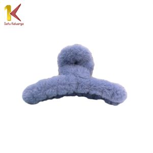 Satu Keluarga Jedai Jepit Rambut Bulu Wanita Korea C1055 Jepitan Salon Soft Aksesoris Rambut Polos