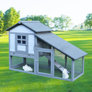 Solid Wood Chicken Cage Abbit Cat Cage Guinea Pig Duck Pet Cages Rainproof Sunscreen Outdoor Sangkar Arnab Besar Sangkar Ltik Ayam Kayu