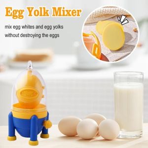 PRIMEPICKGLOBAL Kitchen Gadgets Egg Shaker Manual without Breaking the Eggs Egg White Yolk Mixer Durable Plastic Bullshit Artifact Egg