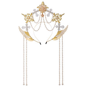 Halo Crown Mary Goddess Headband Women Halloween Costume For Party Wedding Tea Cospaly