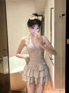 ชุดว่ายน้ำชุดชายหาดสุดน่ารักแขนกุดเอวสูงชุดเบาะหนึ่งชิ้นของผู้หญิงเสื้อผ้าหรูหราแฟชั่นชุดคลุมดีไซน์ใหม่2025