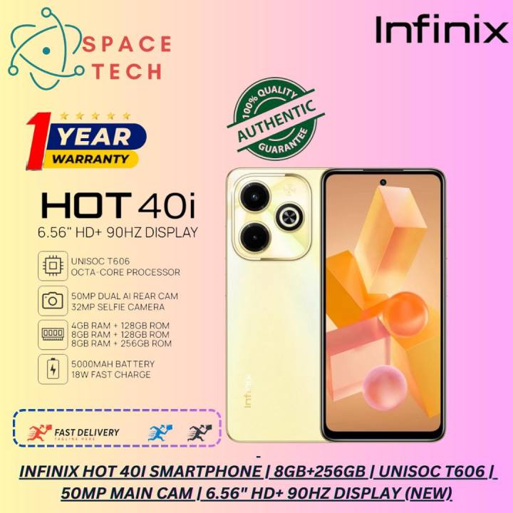 Infinix Hot 40i Smartphone 8gb256gb Unisoc T606 50mp Main Camera Lazada Ph 1977