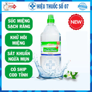 Nước muối sinh lý Vĩnh Phúc 1000ml Natri clorid 09%