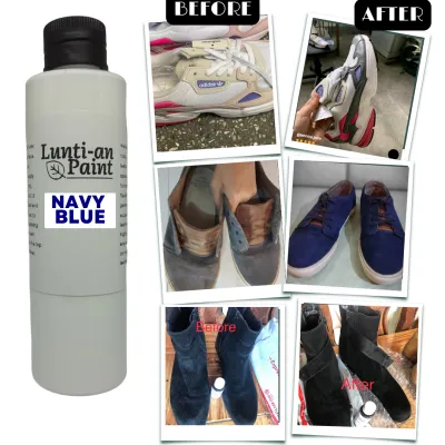 Navy Blue Suede Paint Gamusa Paint Nubuck Paint for your Shoes Bags Wallets Furniture Sneakers and other Leather goods