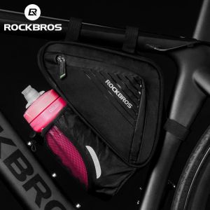 ROCKBROS Mtb/Road Bike Bicycle Front Frame Waterproof Triangle Bag Ultra-light Tube Small Packet Repair Tool Pouch Cycling Outdoor Sports Bike Accessories