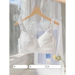 Minimizer Bra Big Breasts Look Small Bra Wireless Anti-Sagging Ultra-Thin Lace Soft Full Cup Adjustable Large Size Underwear