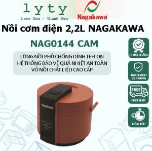 NỒI CƠM NẮP GÀI 2.2L NAGAKAWA NAG0144. ĐẸP -BỀN- SANG