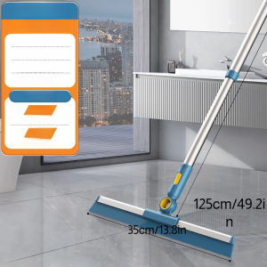 Magic Telescopic Broom Bathroom Wiper Floor Cleaning Squeegee Telescopic 180° Rotation Home Dust Broom 魔术硅胶扫把