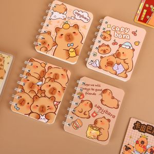 Sổ note Capybara gáy lò xo size A7 sổ ghi chú mini hình Capy đáng yêu LIM CAPY