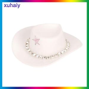 xuhaiy 4Pcs Miniature Plastic Doll Hat Western Cowboy Hat Cowgirl Hat For Dolls Decoration Accessories