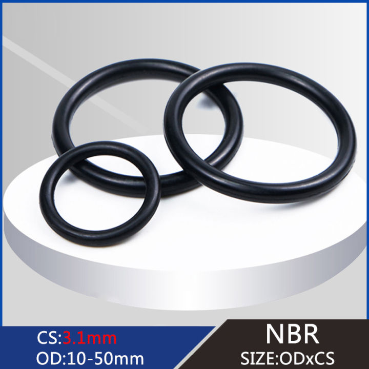 20pcs Black NBR Nitrile Rubber Round Sealing Oring O Ring Gasket  (Outer Diameter 10 50mm Millimeter, Thickness for Diverse