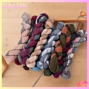 [KUNLIAN] Retro phong cách dân tộc ấm lạnh-proof khăn phụ nữ nhàu nát Khăn lụa dài nếp gấp dần dần thay đổi màu khăn choàng thời trang Khăn trùm đầu Quà Tặng