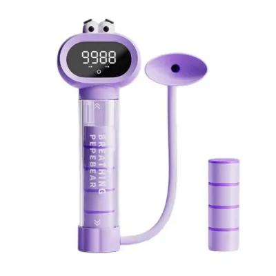 NOBLELYN ABS Tạ tập thở Kỹ thuật số 2 trong 1 Thiết bị tập thở Di động Con lăn tập cơ bụng Phòng tập thể dục