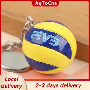 [COD] AqToCna Ship within 24 hours PVC Volleyball Keychain Ornaments Business Volleyball Gifts Beach Ball Sport Key Chain