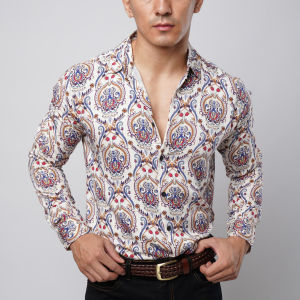 VENGOZ Kemeja Printing Pria - Florentz Casual Shirt LS