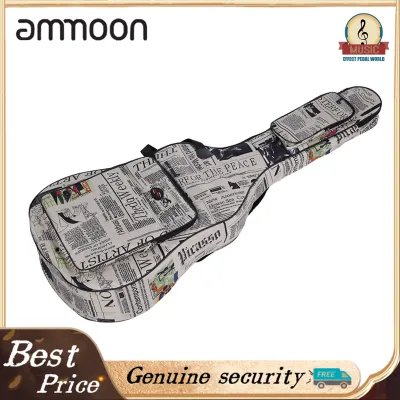 600D Water-resistant Oxford Cloth Newspaper Style Bag Guitar Carrying Case for 41Inchs Acoustic Guitar