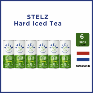 STËLZ Hard Iced Tea Lemon 250ml 4.5% ABV Light Refreshing Alcohol Drink (6/12 Cans)