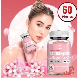 ENVY Glutathione Collagen Glow Collagen Gummies Anti-aging Skin Beauty Whitening Vitamins Gummy 60 gummies