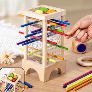 Pull Out Stick Game Toys Puzzle Toys Educational Toys for Kids Wooden Toys Board Games with Stick