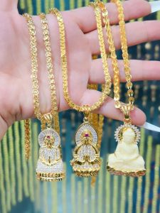 Dây chuyền mặt mẹ quan âm mạ 18.k cao cấp E.CB15