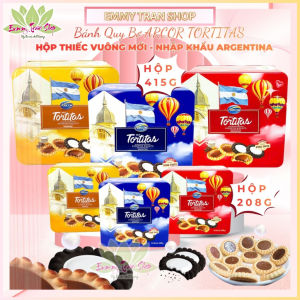 Bánh Quy Bơ Hộp Thiếc Arcor Tortitas Assorted BiscuitsThiếc Vuông Mới 208g/415gNhập Khẩu Argentina