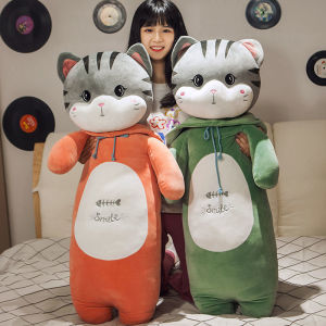 60/80/100CM Cute Transformed Cat soft plush toy Girl Sleeping Large Long plushie Pillow Doll baby kid Birthday Gift Girl