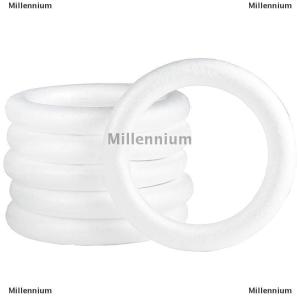 [COD] Millennium Vòng màu trắng Polystyrene bọt vòng cho Giáng sinh thủ công DIY handmade vòng hoa đám cưới ngày lễ nhà bên trang trí