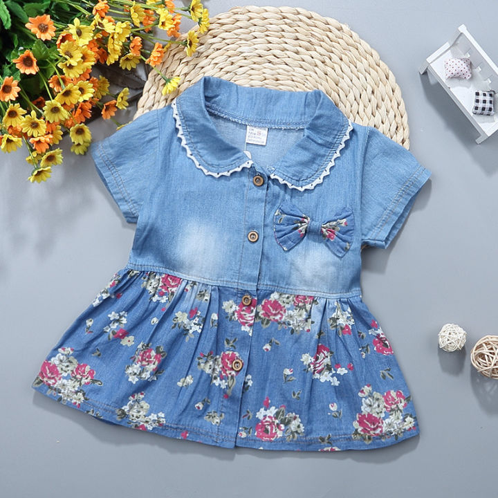 IENENS Fashion Baby Girl Jeans Clothes Skirts Dresses Child Kids