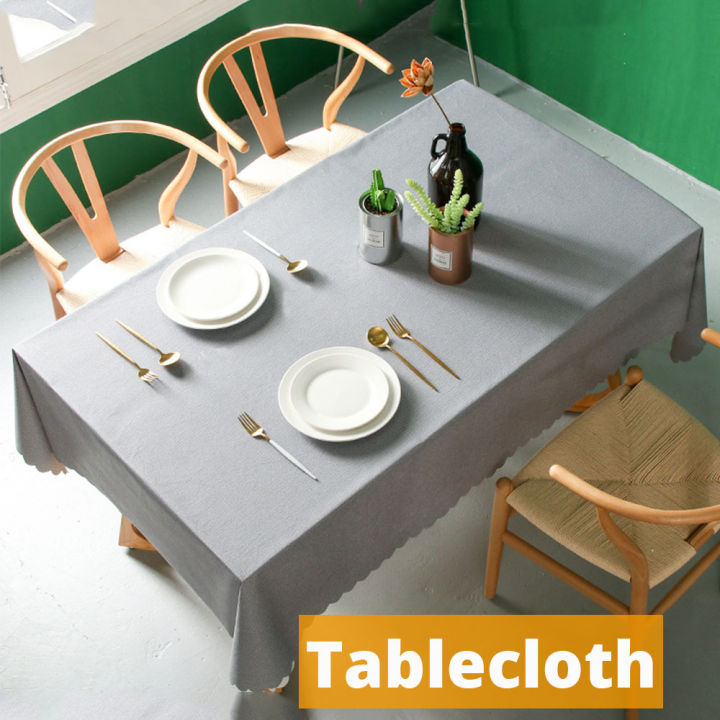 {SG} Waterproof Rectangle PVC Tablecloth/Table Cloth/Table Cover Oil Proof Spill Proof Wipeable