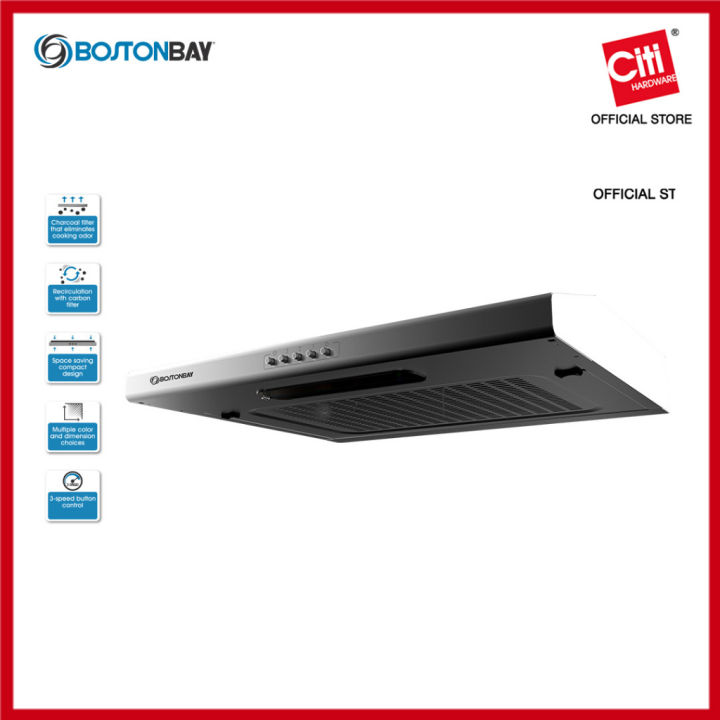 Free shipping 】BOSTON BAY 50cm Kitchen Range Hood Ductless or With Duct