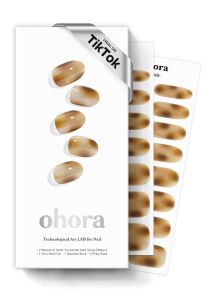 ohora Semi-Cured Gel Nail Strips Value Set (N Bare Plum Starter Kit) Includes Full Size Lamp andRemover Salon-Quality Long Lasting Easy to Apply & Remove
