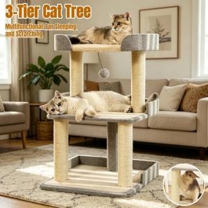 Cat Condo Cat Tree Wood Cat House Cat Scratcher Post Cat Large Toy