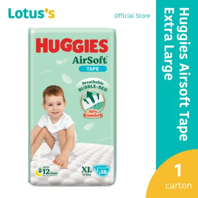 Huggies Airsoft Tape XL (38 Pcs x 4 Packs)(1 Carton)
