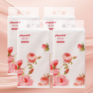 Munafie Rose Scent Facial Tissue Paper 1580 Sheets/ Pack 4 Ply Large Size Soft & Smooth Natural Wood Material Napkin Toilet paper