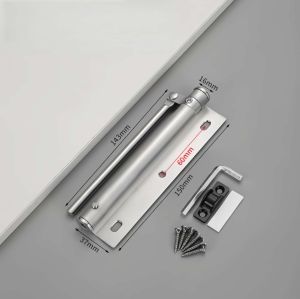Automatic Household Door Closer Concealed Automatic Door Closer SilentStainless Steel Spring Buffer Automatics Closes The Doors