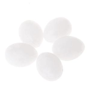 5-Pack Plastic White Simulation Nest Eggs Small White Eggs for Craft Get Birds Laying Eggs for Parakeets Conure
