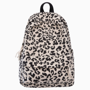 Balo nhung họa tiết Leopard phong cách mới lạ Cặp sách laptop học sinh đẹp xinh sành điệu hottrend