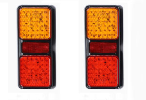 ไฟท้าย 2 ตอน กันน้ำถาวร IP69K รุ่นเฟรมใหญ่วัสดุ ABS แข็งแรงทนทาน มีแถบทับทิมสะท้อนแสง  แหล่งกำเนิดแสงเป็นคอมแพค LED มีจำนวน LED 97 เม็ด แรงดันไฟ 12 โวลท์ - 80 โวลท์ สำหรับรถเทลเลอร์ รถพ่วงขึ้นเรือ ขึ้นเจทสกี  และรถทั่วไปที่ต้องใช้งานในน้ำและน้ำทะเล