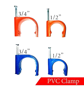 Sunrise PVC C-Clamp 1/2” & 3/4” Orange Blue 100pcs Pack Heavy Duty for ...