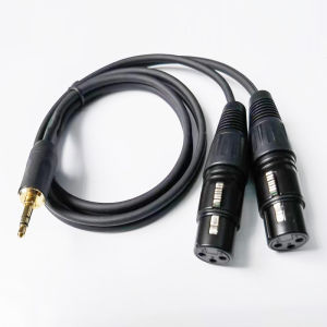 Dây âm thanh 3.5mm ra 2 đầu XLR Canon Cái dài 1m
