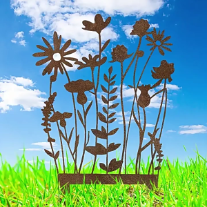 Durability Metal Yard Art Stakes Rusts Proof Decoration For Gardens Landscape Marking Weather Resistant