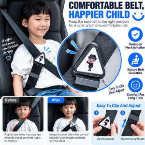 Kids Car Seat Belt Adjuster Child Seat Belt Positioner Neck Protection Shoulder Pad Baby Toddler Safety Belt Helper Easy Install Car Seat Accessory
