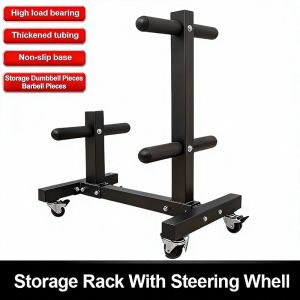 【Wholesale Offer】Barbell Rack Olympic Plate Tree with Barbell Holder 2inch 50mm Olympic Plate Rack Stand Storage Organizer