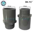 Fitting PVC / Sambungan Pipa PVC Sock Drat Luar SDL 1 1/2 inch. 