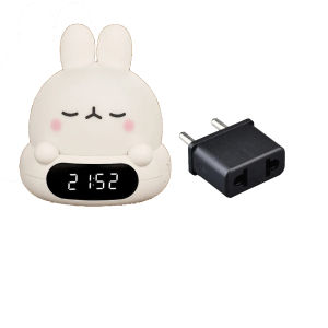 Lampu Tidur Model Kucing LED Wireless Lampu Tidur Jam Remote Digital Rechargeable Malam Dinding Remot