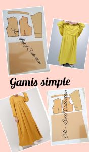 pola instan / pola jiplak GAMIS SIMPLE.