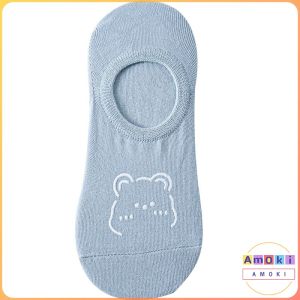 Amoki Boat Socks Female Shallow Mouth Bear Cute Japanese Cartoon Socks Spring And Summer Thin Socks